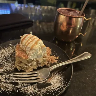 Apple cake with hibiscus mule