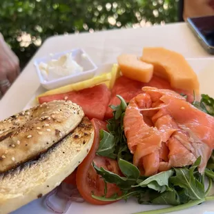 Salmon bagel