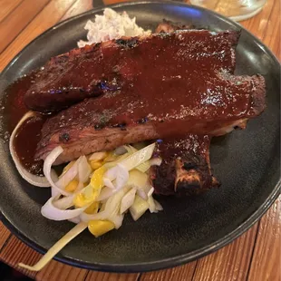 St. Louis Style Ribs.  Very smoky, HUGE portion.