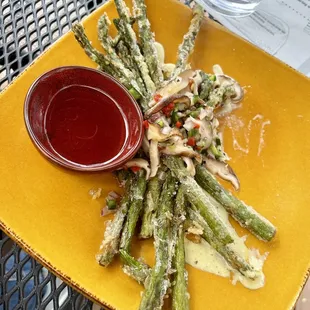 Asparagus fries are amazing
