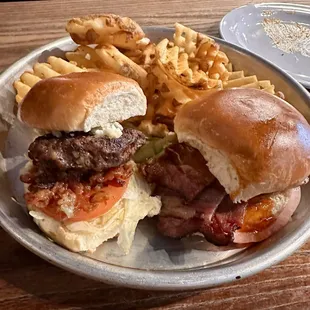 Burger and brisket sliders