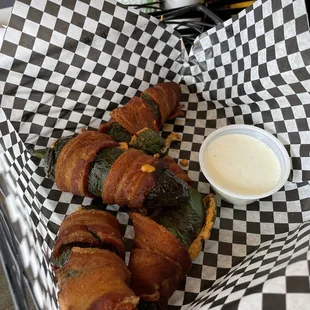 Snake bites jalapeño poppers