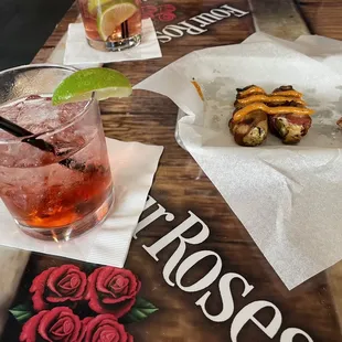 Vodka Tonic and cranberry and snake bites