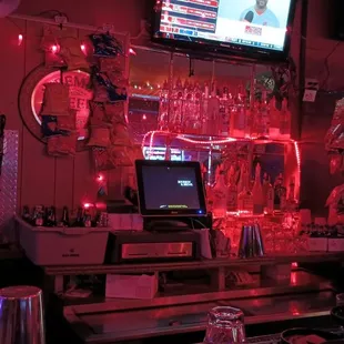 a bartender at a bar