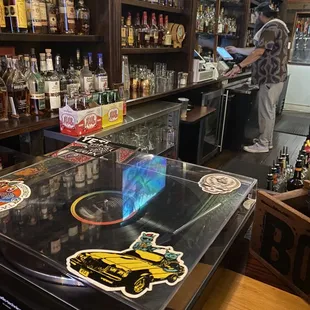 a man behind the bar