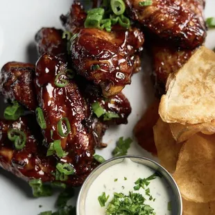 Honey hot wings. "Coca-cola" wings are marinated with coke that gives a great flavor, look, and taste.