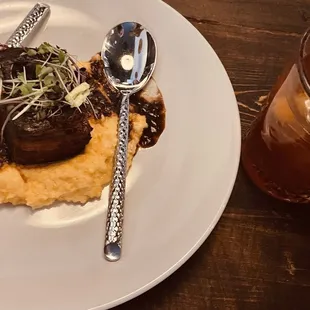 Braised Pork Belly with grits