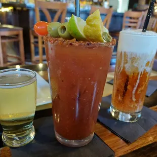 Butcher's bloody and a expresso cooler