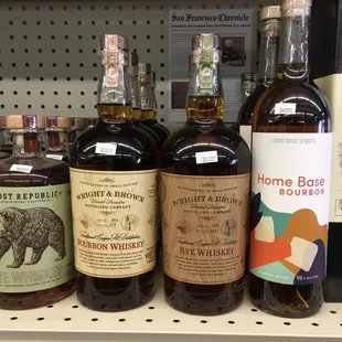 a variety of bottles