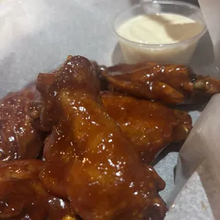 Bourbon bbq wings non breaded