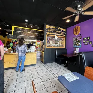 the inside of the restaurant