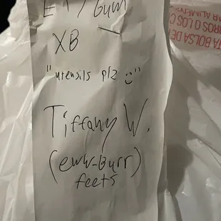 Delivery bag - made me smile