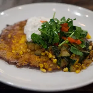 a plate of food on a table