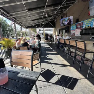 Back deck. Great people watching.