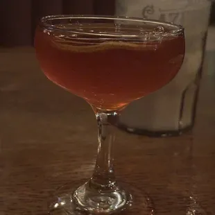 Martini  made with bourbon . I wish I remembered the name.