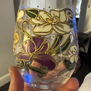 Beautiful stemless wineglass