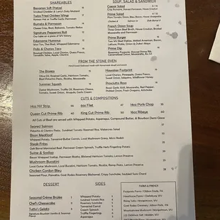 Food menu