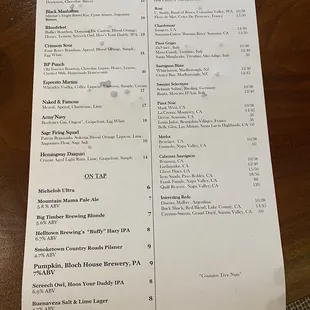 Wine and beer