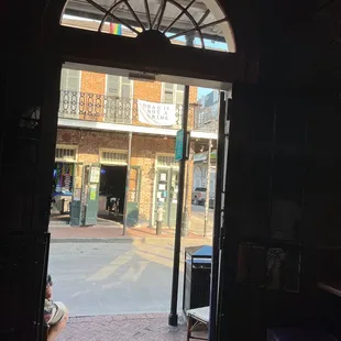 the entrance to the pub