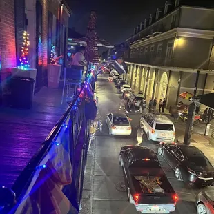 View to Bourbon Street from the Balcony.