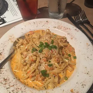 Crawfish Fettuccine Alfredo