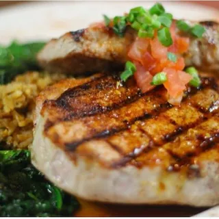 Tabasco Glazed Pork Rib-Eye Chop