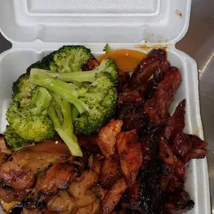 Bourbon Chicken and Pork