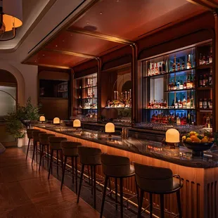 The bar at Bourbon Steak NY