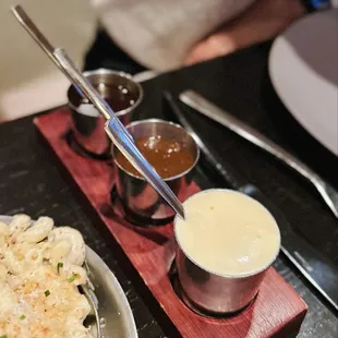 Trio of sauces (bernaise, steak sauce, red wine)