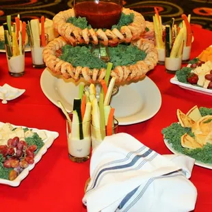 a variety of appetizers