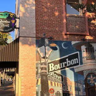 a mural on the side of a building