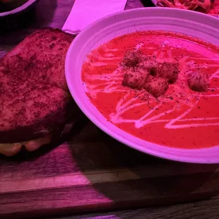 Grilled Cheese Sandwich &amp; Tomato Bisque