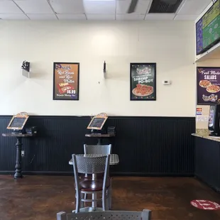 a view of the dining area