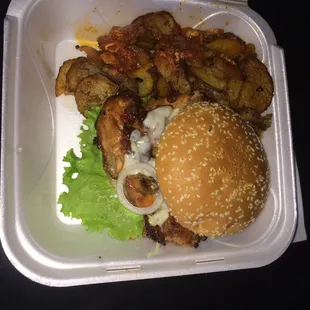Bourbon chicken sandwich