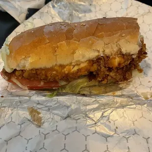 Fried chicken po-boy