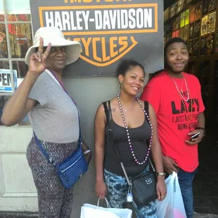 Mom and Mira and Louis being tourists