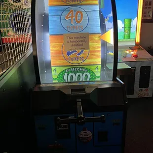 a vending machine in a store