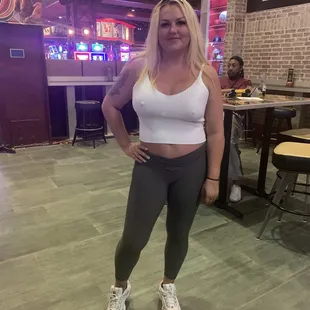 This is against dress code to Bourbon Street bar in fucking Las Vegas. Whatever!!!