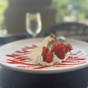 Cheesecake (we had them put strawberries on it )