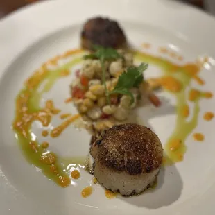 scallops on a plate