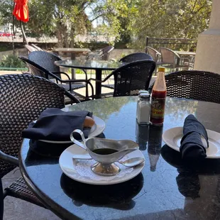 Patio area close to the river