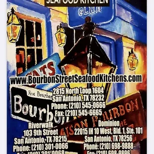 Bourbon Street on line menu