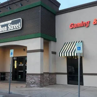 the front of the building