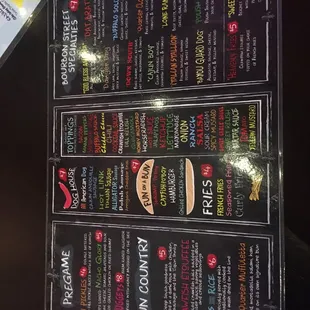 the menu