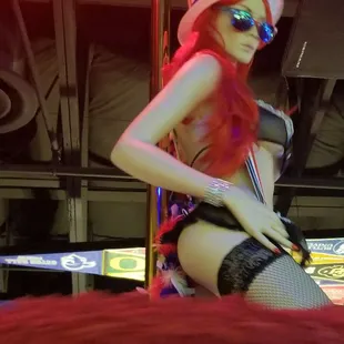 a woman dressed as a clown