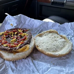 Cheese burger ( with the works ???)