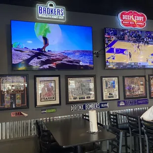 a basketball game on the wall