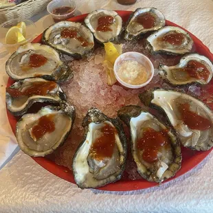 Raw oysters