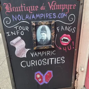 Sign on the door outside.
