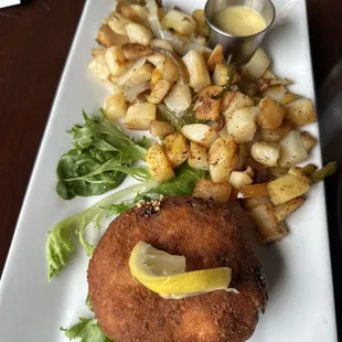 Salmon Cake with Boutique Home Fries